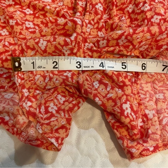 Aerie Flowy Smocked Floral Women's Shorts XS Cotton Blend Spring Summer Airy - Picture 6 of 10